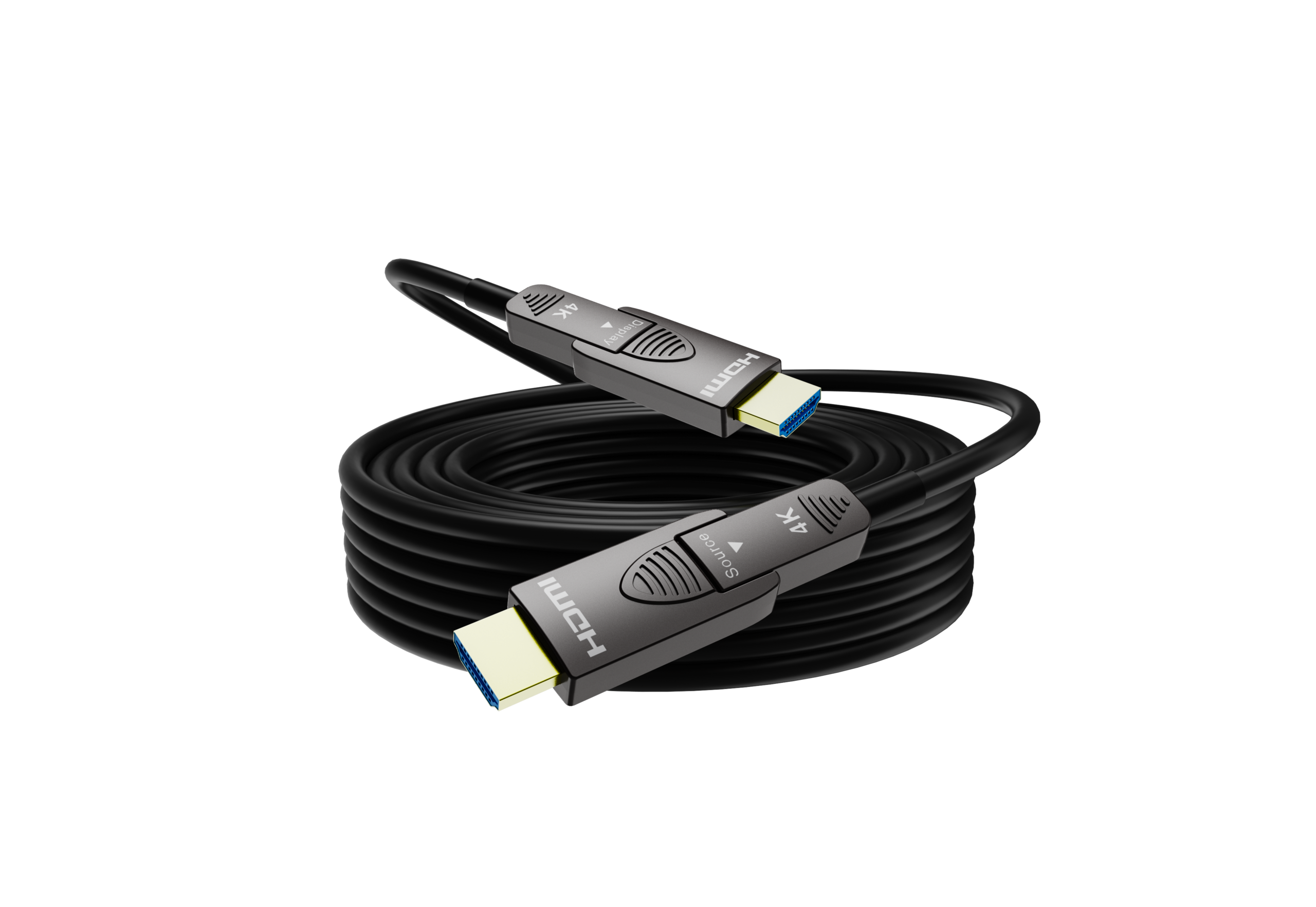 4K60 Detachable HDMI 2.0 Active Optical Cable – 5–100m – Milivei MV-AOC4KHR