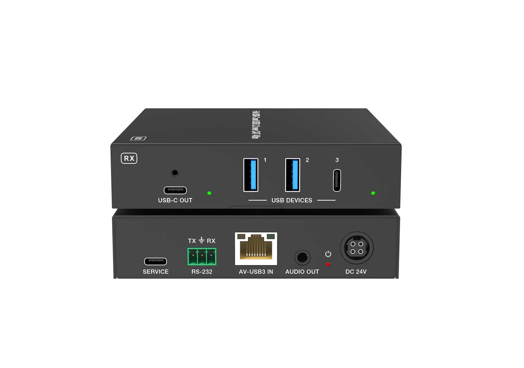 5K USB-C & USB 3.2 over CAT Receiver – 40m – Milivei MV-AVU405KC-RX
