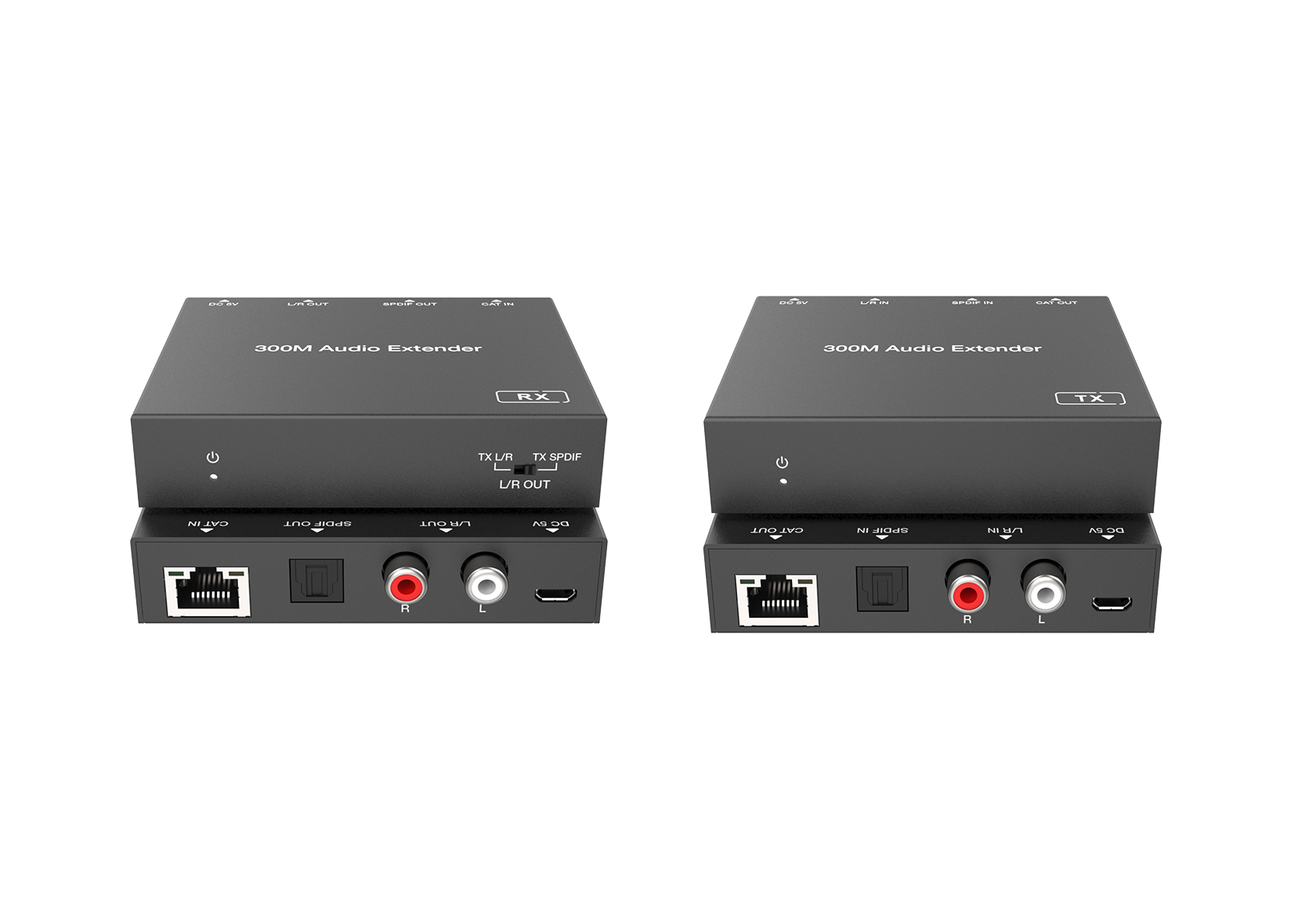 Digital Audio over CAT Extender 300m – Milivei MV-AXD300