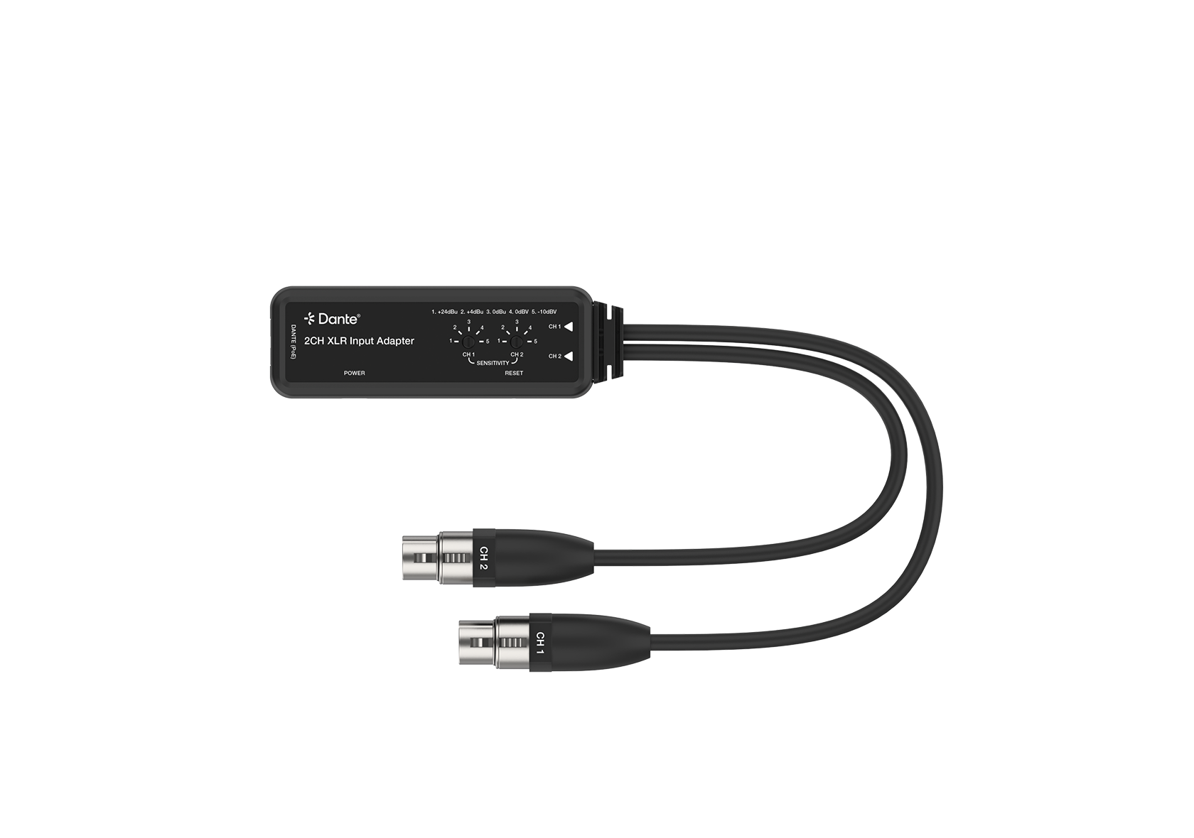 2-Channel XLR Input to Dante Output Adapter – Milivei MV-DA2XI
