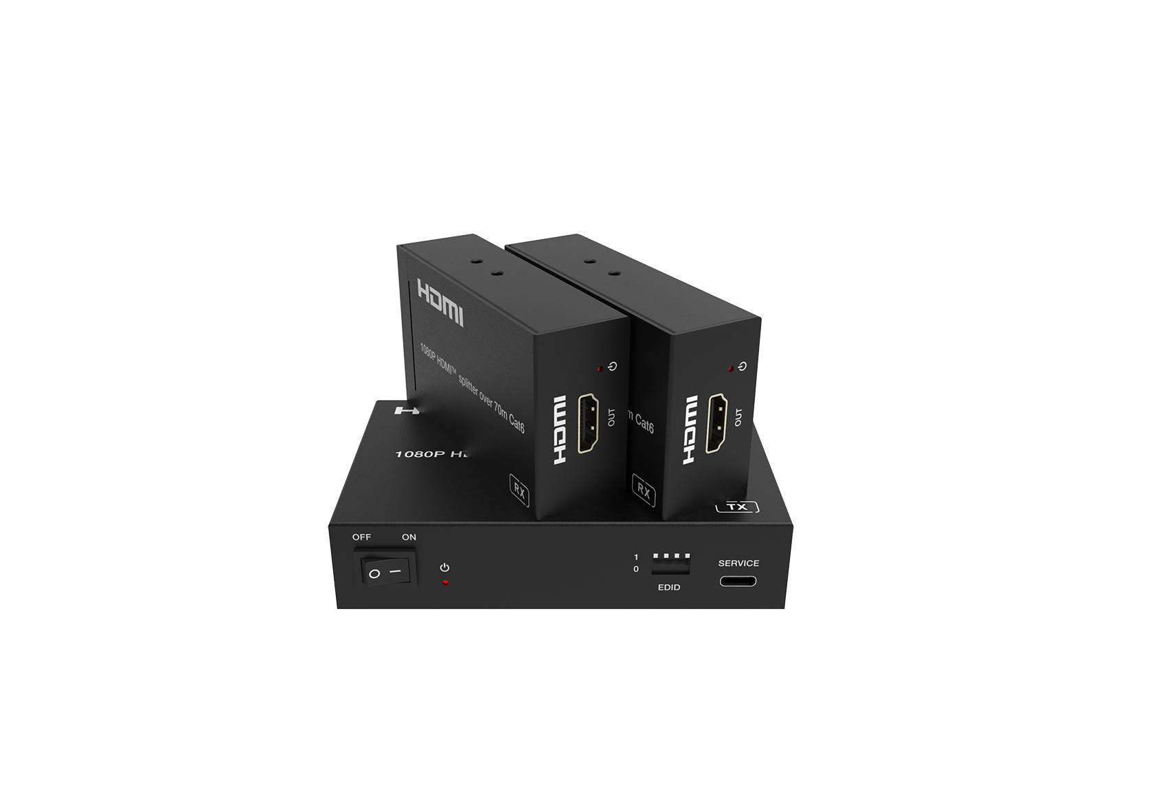 1080p 1×2 HDMI over CAT Extender 70m – Milivei MV-ES1270