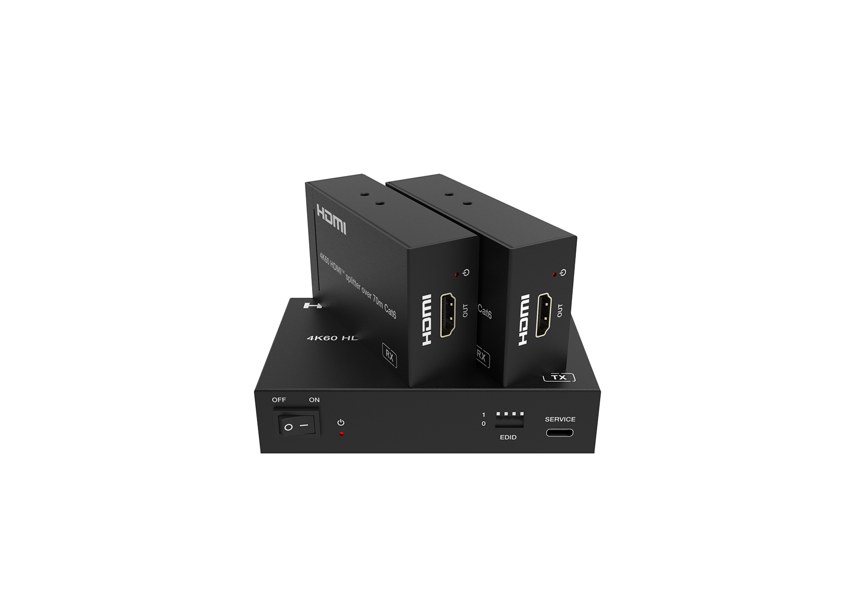 4K60 1×2 HDMI over CAT Extender 70m – Milivei MV-ES12704K