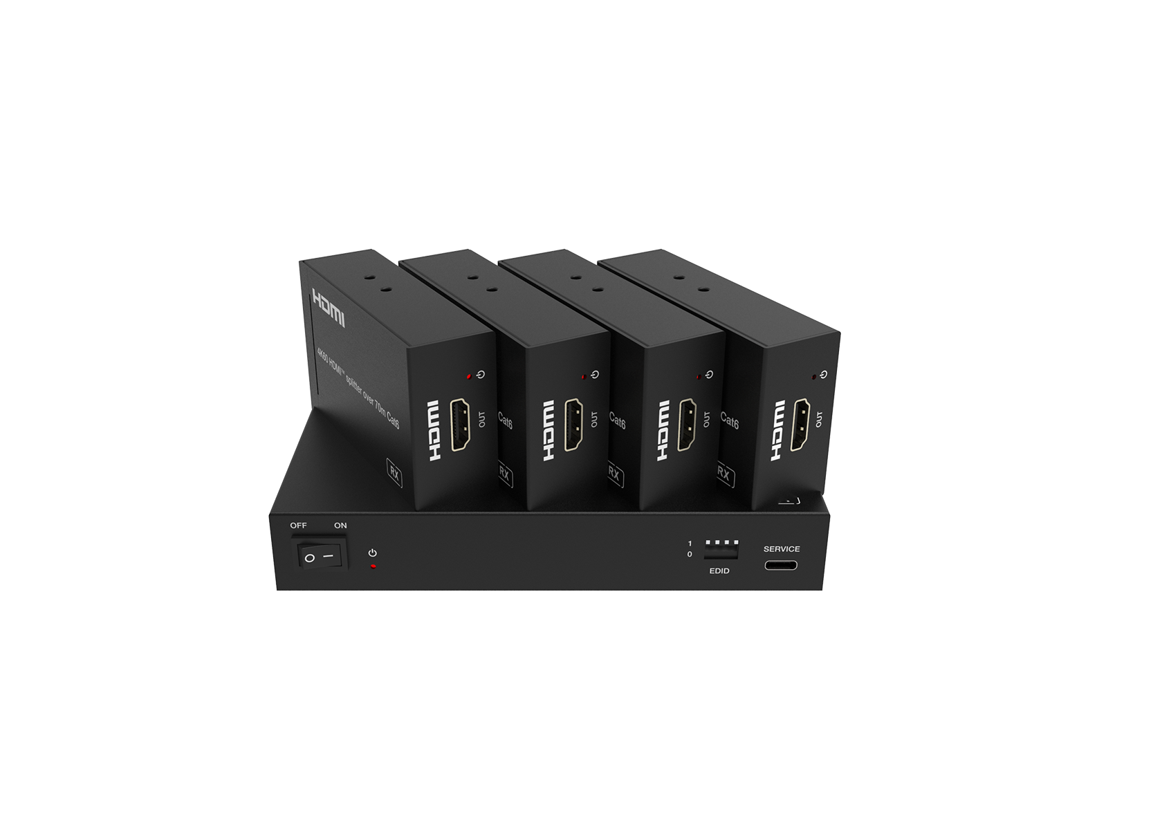 4K60 1×4 HDMI over CAT Extender 70m – Milivei MV-ES14704K