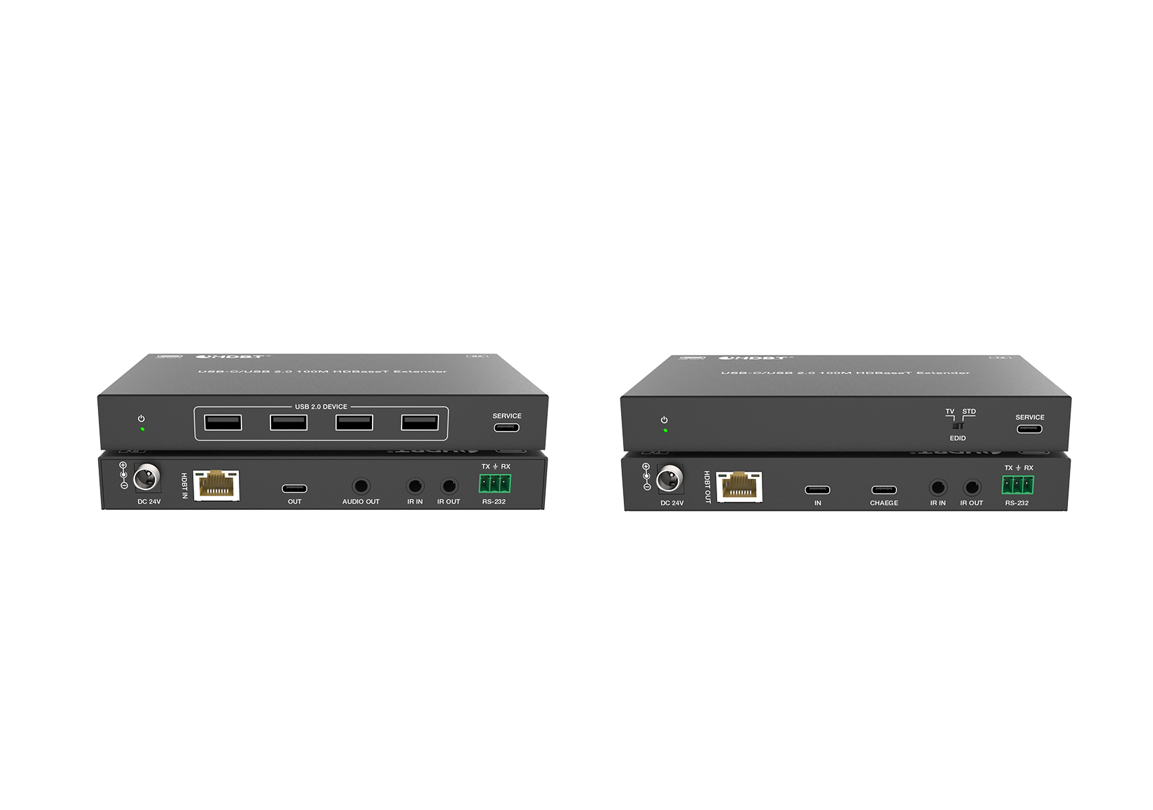 4K60 USB-C & USB 2.0 HDBaseT Extender – 100m – Milivei MV-HBT100C4KU2