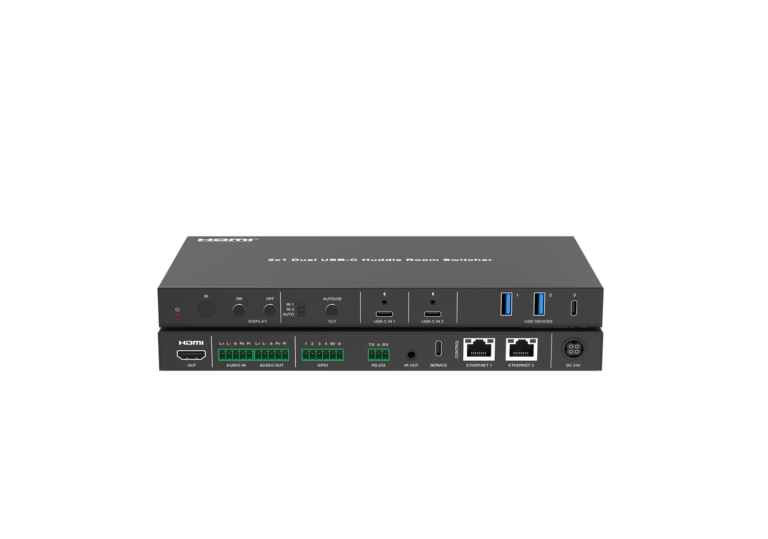 4K60 2×1 Dual USB-C Huddle Room Switcher