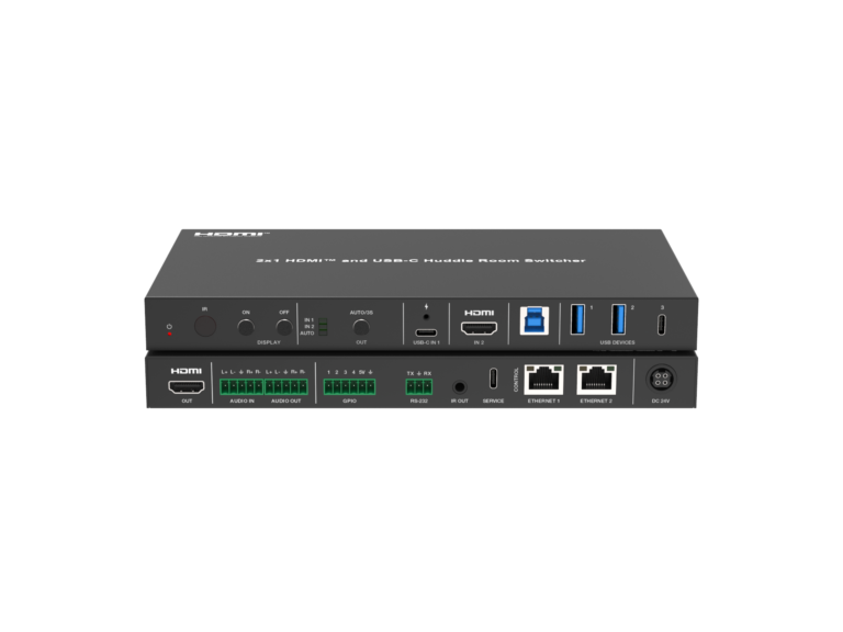 4K60 2×1 HDMI & USB-C Huddle Room Switcher