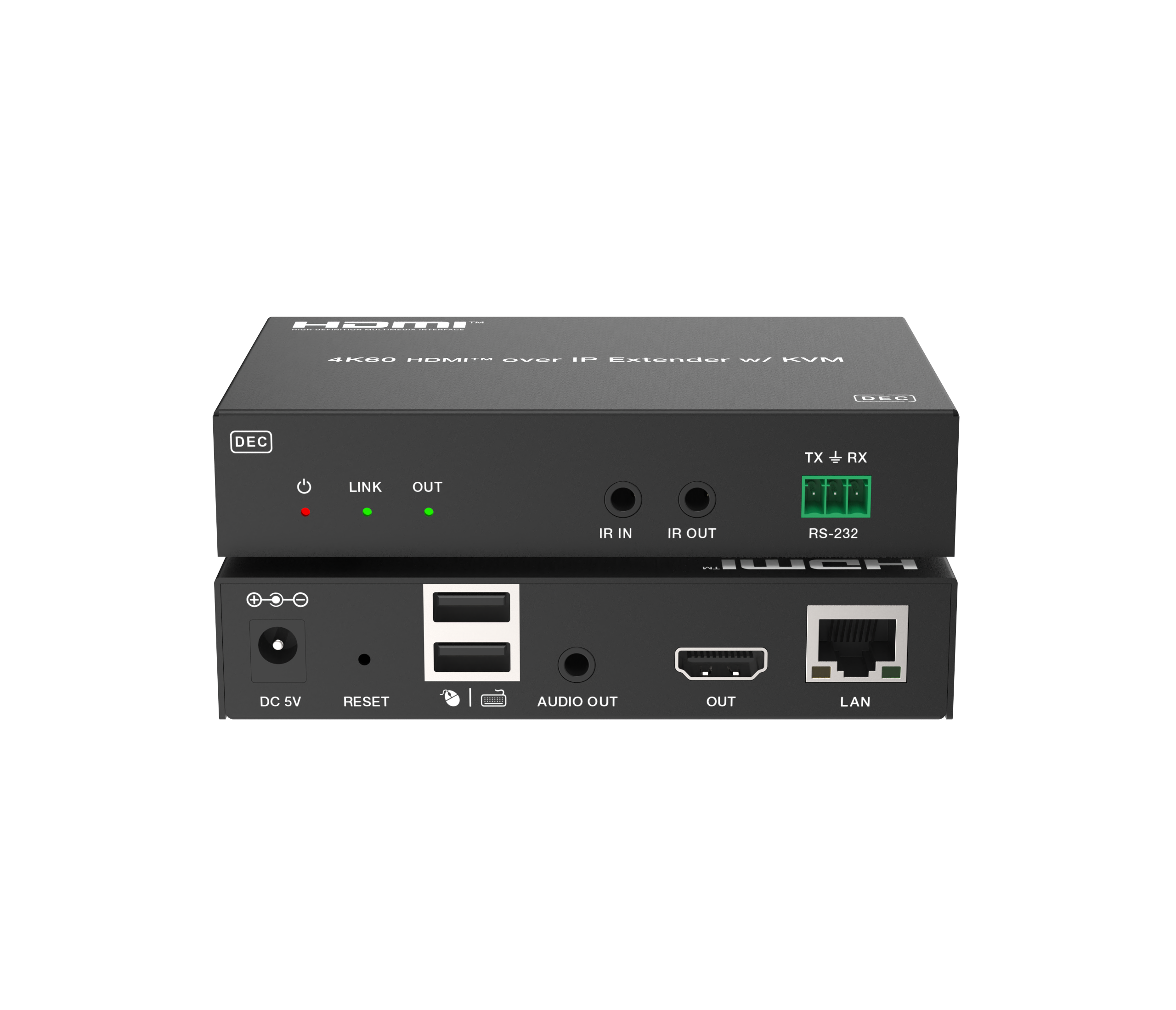 4K60 H.265 AV-over-IP Decoder with KVM – Milivei MV-IP4KKDEC