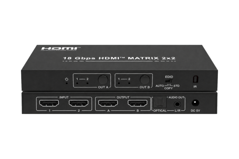 4K60 2×2 HDMI Matrix with Audio Extraction