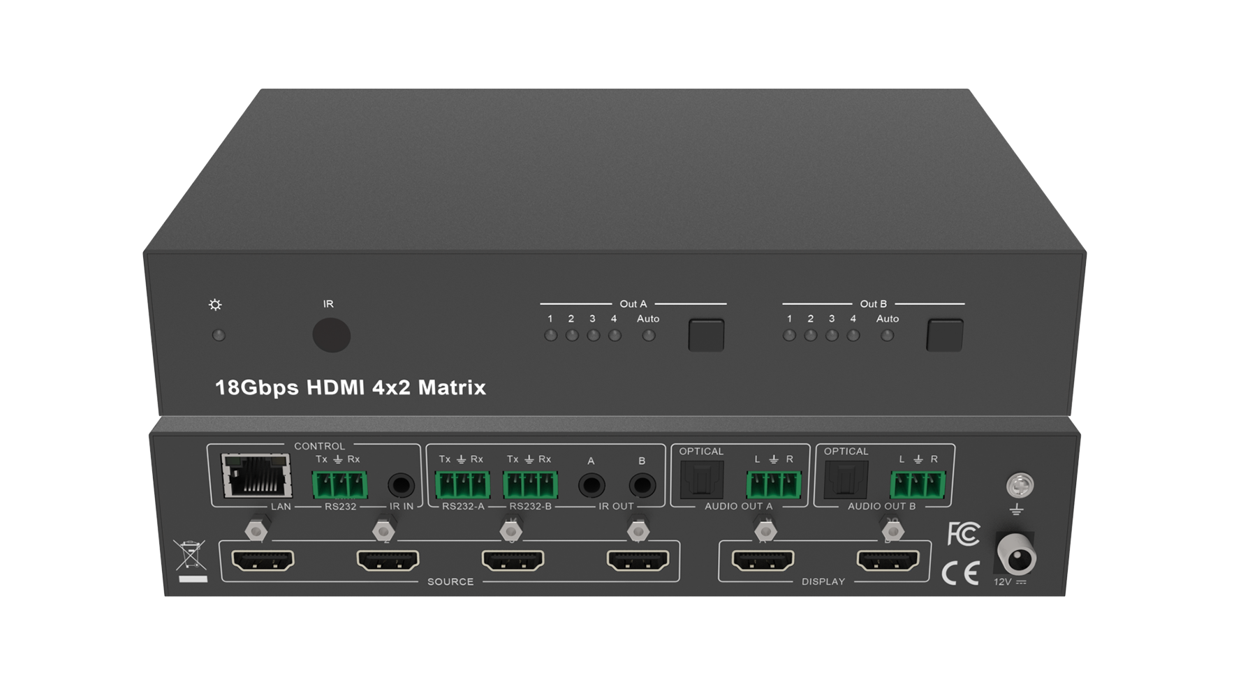 4×2 4K60 HDMI Matrix – Milivei MV-MX424KP