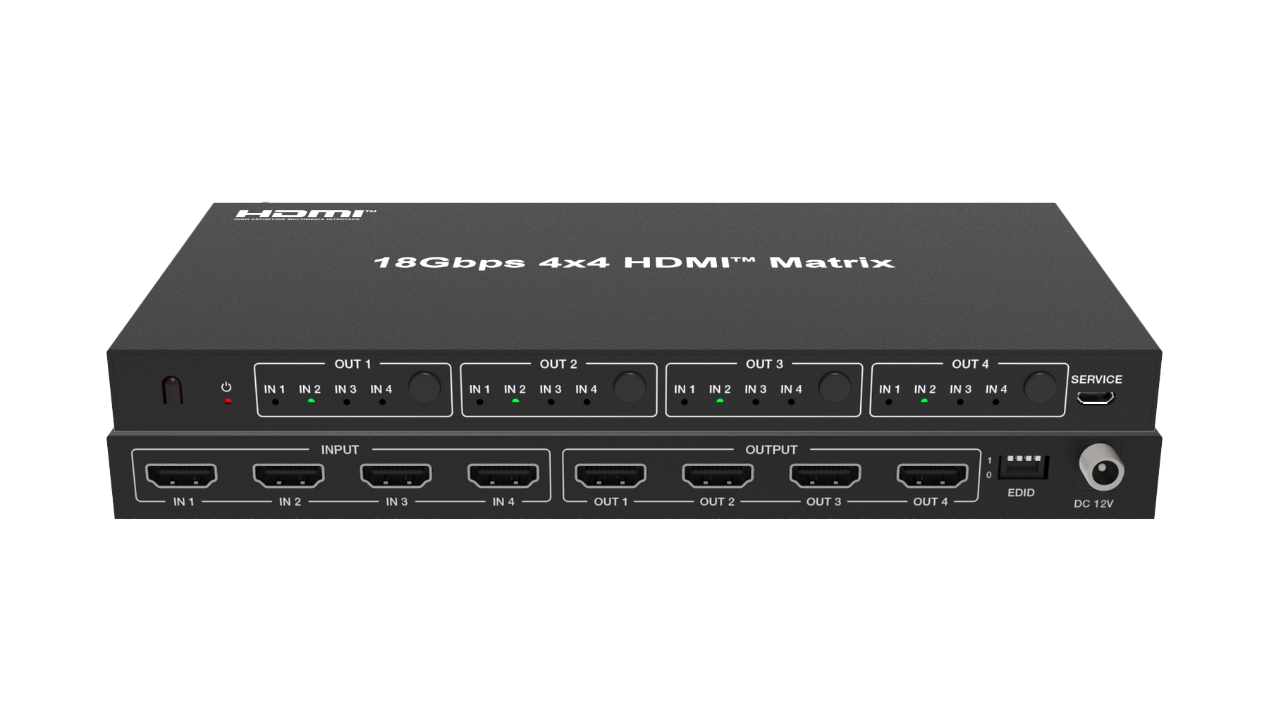 4K60 4×4 HDMI Matrix – Milivei MV-MX444K