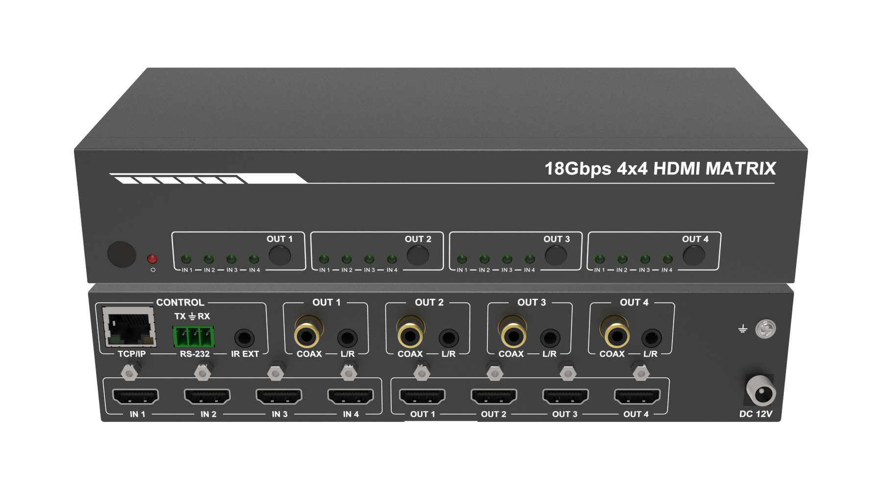 4×4 4K60 HDMI Matrix – Milivei MV-MX444KP