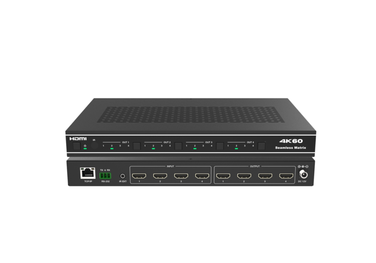 4K60 4×4 Seamless HDMI Matrix with Video Wall
