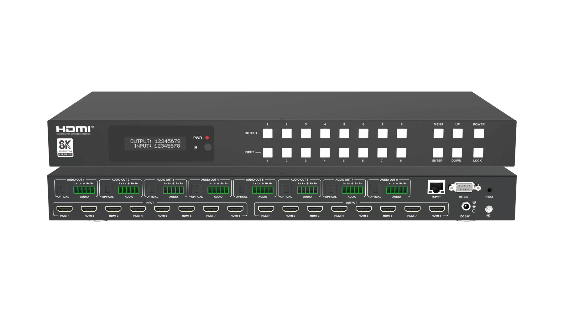 8×8 4K60 HDMI Matrix – Milivei MV-MX884KP