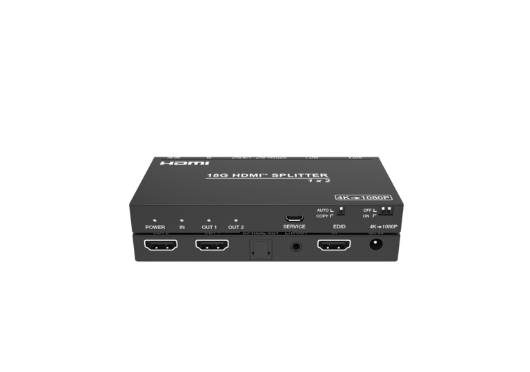 4K60 1×2 HDMI Splitter with Downscaling & Audio Extraction