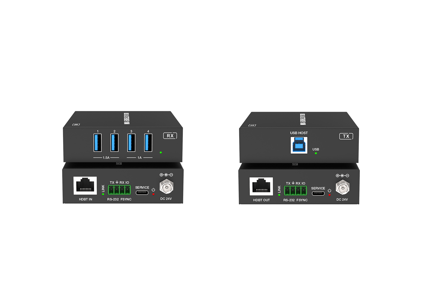 USB 3.2 over CAT Extender – 100m with USB-B Host – Milivei MV-UX100B