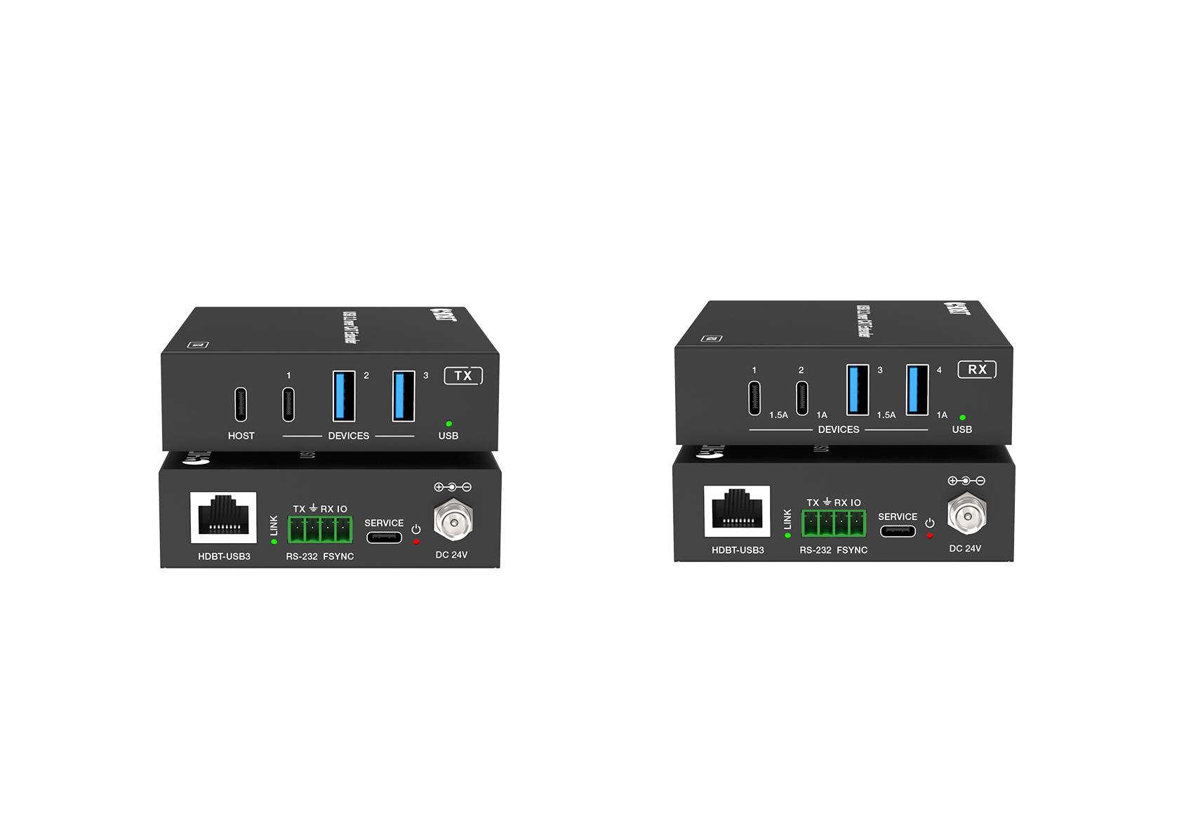 USB 3.2 over CAT Extender – 100m with USB-C Host – Milivei MV-UX100C