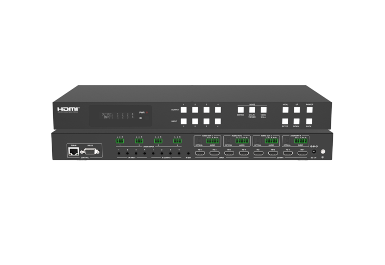 4K60 4×4 Seamless HDMI Matrix with Video Wall & Multiview
